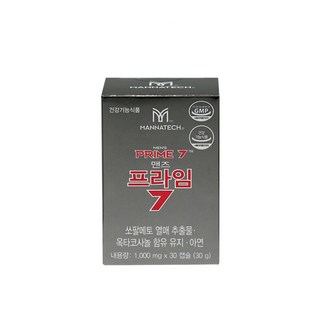 맨즈프라임7 남성건강 자신감 건강한 전립선지원 소팔메토 옥타코사놀 아연, 1개, 30정