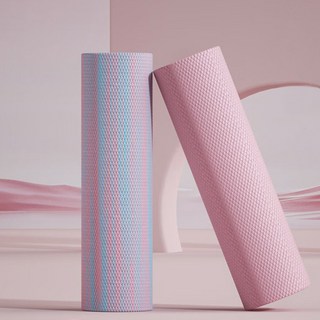 EVA 폼롤러 필라테스 요가 종아리 목 스트레칭 마사지, 1개, 핑크블루