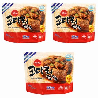 마켓큐브 전자레인지 코다리 조림 명태 한끼반찬 간편식, 3개, 400g