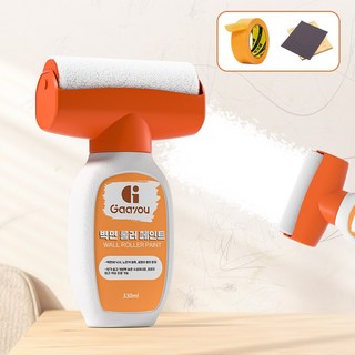 Gaayou 벽면 롤러 페인트 보수용 커버 속건페인트 500g 셀프페인팅 일체형 미니 벽지 오염 곰팡이 제거, 1개, 330ml, 화이트
