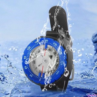 熱銷 50m深潛水肺潛水指北針羅盤水下指南針防水腕表夜光潛水方向表, 灰,夜光5 0米深潛【藍銫】