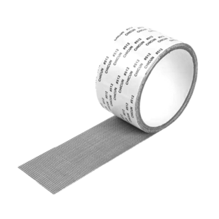 CHICUN #512 紗窗修補膠帶，高黏性網格設計，輕鬆修復紗窗，防蚊透氣, 紗窗修補貼 黑色, 1個