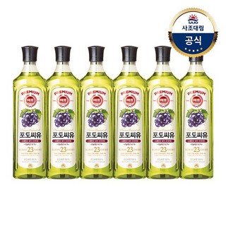 [사조대림] 해표 포도씨유, 900ml, 6개