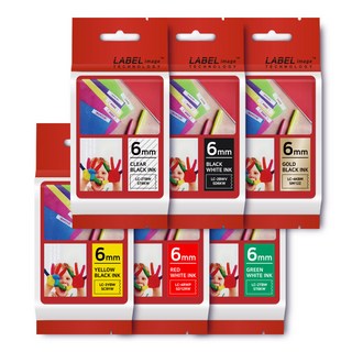 엡손 라벨 테이프 호환 6mm 9mm 12mm 18mm 24mm SS12KW SC12YW SC9YW SS9KW SS18K, 테이프폭 6mm / SS6BW (흰색바탕/파랑글씨)