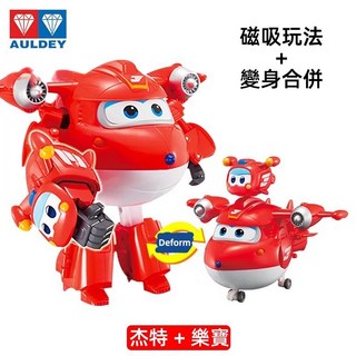 奧迪雙鉆 超級飛俠玩具 大號寵物合體變形機器人 杰特 蒂蒂 多尼 樂迪小愛全套機器人, 1個, 杰特+樂寶