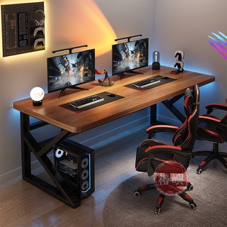 椿嶼 實木電腦桌 臺式辦公桌 臥室學生家用寫字書桌 電競桌 簡易桌子工作臺, 【經典款】磨砂黑 80*50*75cm,組裝