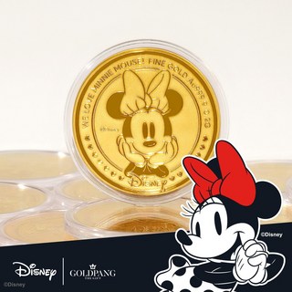 [디즈니] 24k 러브 미니마우스 캐릭터 순금코인 0.1g + 프리미엄 가죽패키지 (당일도착) 금테크 굿즈 미니골드바 기념주화 선물포장 포나인 금거래소 소원행운 황금쌀 콩알 주물금