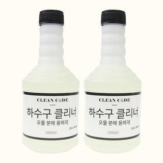 클린코드 배수구 클리너 유분 유지방 오물분해 하수구 용해제, 2개, 650ml