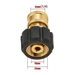 압력 와셔 연결 어댑터 세트 M22 14mm 15mm ~ 1 4 고압 호스 물총 액세서리 용 퀵 릴리스, 02 초콜렛