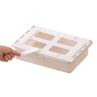 루캔리 붙이는서랍 슬라이딩 수납한 언더선반 식탁밑에 붙이는 서랍장 책상밑 언더서랍 시즌1, 화이트, L, 1개