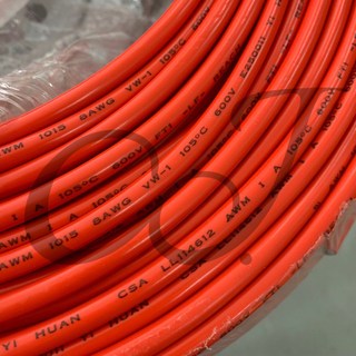 CJ MIT 8AWG 20AWG 電瓶線 多芯線 電線 鋰電池線 電子線 台製 600V, 1個, 紅 RED 8AWG*1M（公尺）