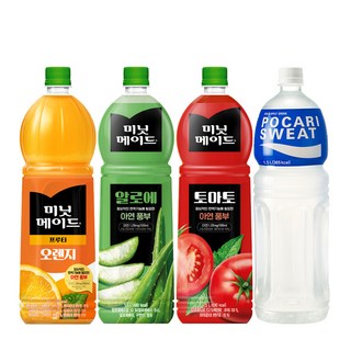 미닛메이드 토마토+오렌지+알로에+포카리스웨트, 4개, 1.5L