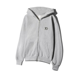 (기모논기모) KISHOR 25ss METAL LOGO HOOD ZIP-UP (2 COLOR)