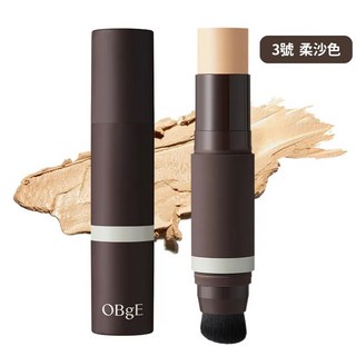 OBgE 男士自然遮瑕粉底棒 3號SAND 自然色 遮蓋痘印黑眼圈, 3號柔沙色, 1個