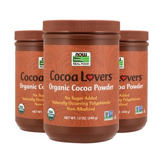 NOW Foods 可可粉, 340g, 3罐