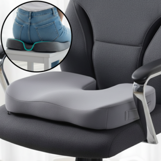 우디밸리 프리미엄 기능성 꼬리뼈 메모리폼 방석, 애쉬 그레이