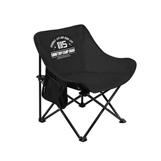 露營中毒本鋪 折疊椅 月亮椅 摺疊椅 太空椅 露營椅子 戶外椅 休閒椅 導演椅 露營 戶外 耐重120kg, 黑色, 1個