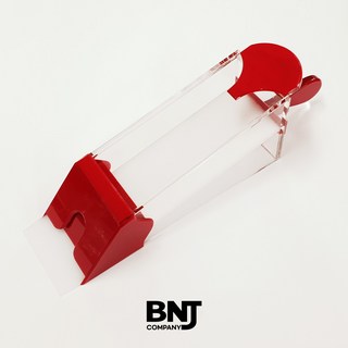 빨강 투명 디스펜서 카드 딜러 슈 8덱 카지노 게임용품 레드 딜러슈 카드슈 딜링슈 8벌, 1개