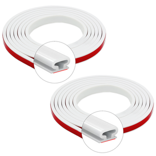 리빙로드 강력접착 틈새 차단 문풍지 6M, 화이트, 2개