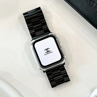 애플워치 갤럭시워치 메탈 스트랩 시계줄, 애플워치 42/44/45/49MM, 블랙