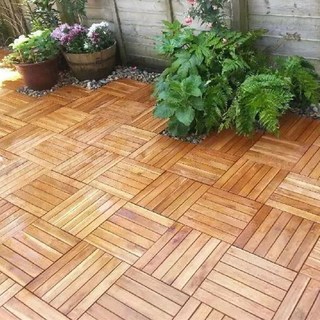 아카시아원목 데크타일 30x30cm 612슬롯 10피스 월넛 내츄럴, 12슬롯 월넛 10P