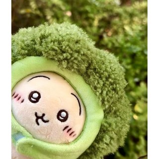 ちいかわ Chiikawa 日本 吉伊卡哇 自嘲熊西藍花頭套 DIY毛絨可愛娃衣 玩偶玩具禮物娃娃, 菜花頭頭套【無玩偶】,10cm, 1個