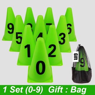 축구 축구유니폼PE 축구 숫자 콘 축구 훈련 민첩성 마커 버킷 디스크 농구 훈련 야외 활동용 10 개 23cm