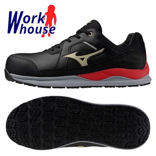【Work house】MIZUNO 美津濃 超回彈款 輕量工作鞋 安全防護鞋 防油 塑鋼頭 F1GA247109