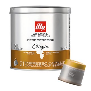 illy 意利 嚴選阿拉比卡咖啡膠囊 衣索比亞, 6.7g, 21顆, 1罐