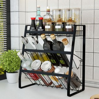 3단 정리대 주방 다용도 미니 식탁위 TWKL 수납선반 와인랙, 1개, 1단 슬라이드