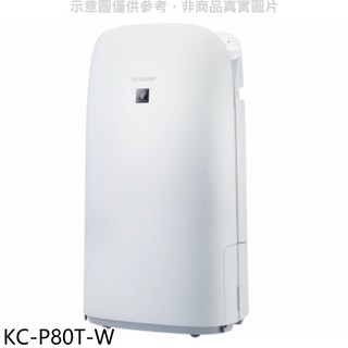 SHARP 夏普 KC-P80T-W 空氣清淨機 高效過濾PM2.5 智能感應 節能省電, 圖片色
