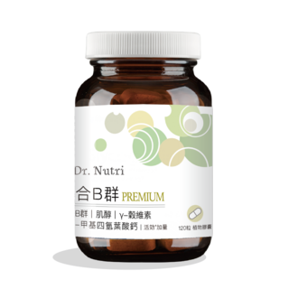 Dr. Nutri 綜合B群 PREMIUM 植物膠囊，120粒, 1個, 530毫克/粒, 120顆