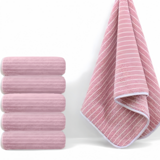 Niftynest 수건 호텔 고급 수건 50수 수건세트 목욕타올 샤워타올 목욕수건 샤워수건, 5개, 딸기색