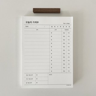 우가차차486 오늘의 가계부 100매+우드 마그넷 1개, 1세트