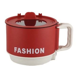 DS 다용도 전기냄비 접이식 손잡이 도자기유약 코팅 처리 전권발열 건열단전 멀티쿠커, HCKY-09 레드