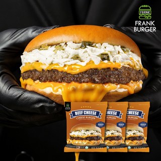 프랭크버거 비프치즈버거, 155g, 3개