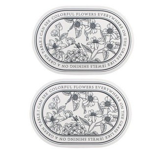 1+1 빨아쓰는 규조토 발매트 세트 플라워 패턴 폭신 물흡수 매트 인테리어 발판 받침 반원형 타원형 현관 욕실 주방 화장실 소품, 2개입, R99713A(타원형 플라워가든 A타입, 1세트