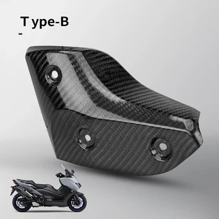 T-MAX 560 17-21 탄소 섬유 전면 배기 파이프 가드 보호대 장식 커버, 02 TYPE-B