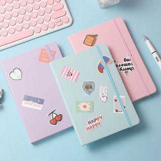 [개미물류] A5다이어리 양장 2026년 라인 필사 줄노트 데일리 노트 일기장 불렛저널, 1개, 스카이