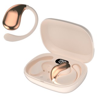 Wapik 귀걸이형 무선 블루투스 이어폰 R3 오픈형 ENC고음질, 아이보리