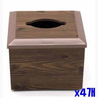 뚜껑이 목재 않는 나무 냅킨함 우드 냅킨통 원목 X4개 들뜨지 zHh+426Hi, 4개