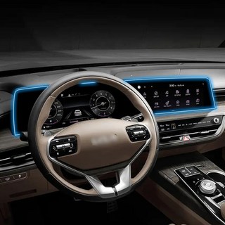 미르파크 K8 GL3 호환 파노라믹 커브드 디스플레이 내비게이션 보호필름, 네비게이션 풀커버(초고투명), 1GB