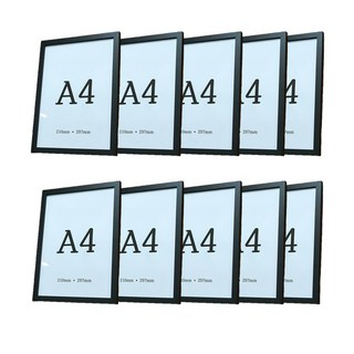 기본 경량 액자 프레임 사진 사업자등록증 특허증 서류 전시, 10개, 블랙