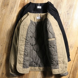 남성 겨울 코튼 코트 트렌디한 캐주얼 재킷 V넥 칼라리스 스타일 일본식 작업복 느낌 따뜻한 착용감 커플룩 시티보이룩 활용도 높은 디자인