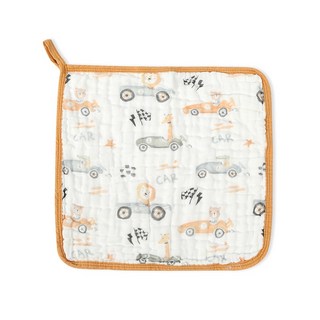 Muslin 六層紗布口水巾 寶寶必備 擦口水 多功能方巾 嬰兒口水巾 嬰兒用品 嬰兒 花色可挑 高密度紗布巾 小手帕 新款6層口水巾-動物賽車:, 1個