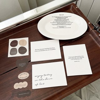 簡約文創明信片三款設計含中文翻譯/基督/受洗禮/耶穌/教會/福音禮品, 直款經文款