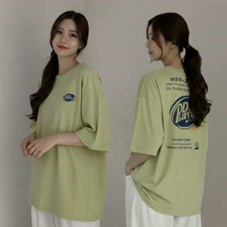 데일로엔 여성 여름 프린팅 포인트 루즈핏 반팔 이너 티셔츠