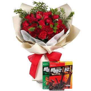 119플라워 (당일배송) 너에게줄께 (빼빼로포함) ST-C374 꽃다발 전국꽃배달 빼빼로데이 기념일 꽃선물 생화 꽃배달, 1개, 혼합