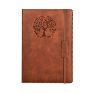 스페셜라이프 A5 심플 가죽 다이어리, 브라운