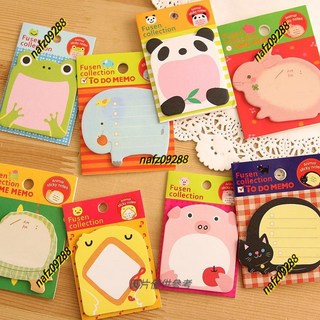 韓國文具 動物造型便利貼 可愛創意便籤本 卡通N次貼 學生獎品 小宇宙精選NAKP, 圖案8款不重複（數量X8起拍）, 1個